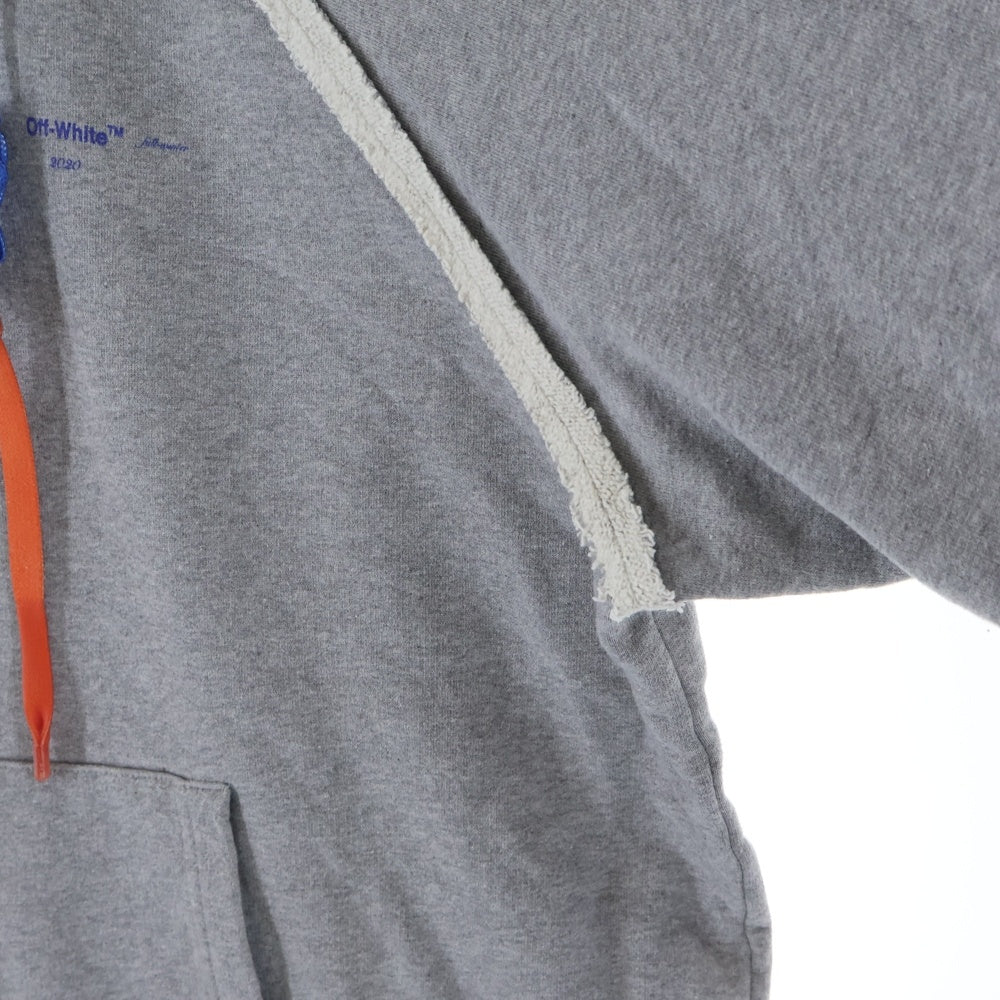 OFF-WHITE(オフホワイト) 19AW Arrow Hoodie プルオーバースウェットパーカー フーディー グレー OMBB057F19E30010