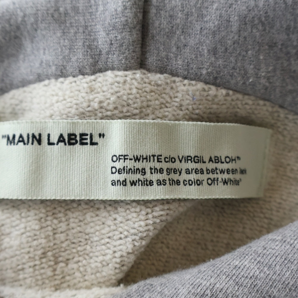 OFF-WHITE(オフホワイト) 19AW Arrow Hoodie プルオーバースウェットパーカー フーディー グレー OMBB057F19E30010