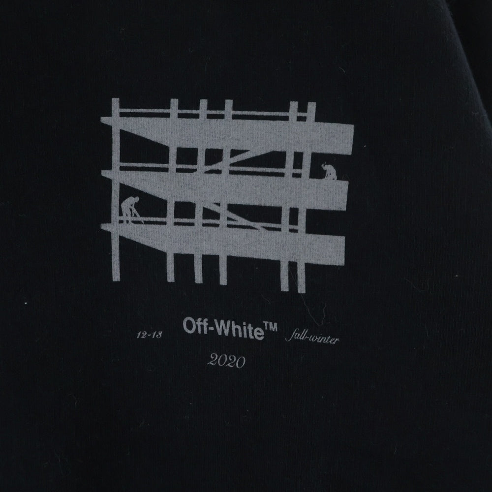 OFF-WHITE(オフホワイト) 19AW Diag Swaetshirt クルーネックスウェットトレーナー ブラック OMBA025E19E30004
