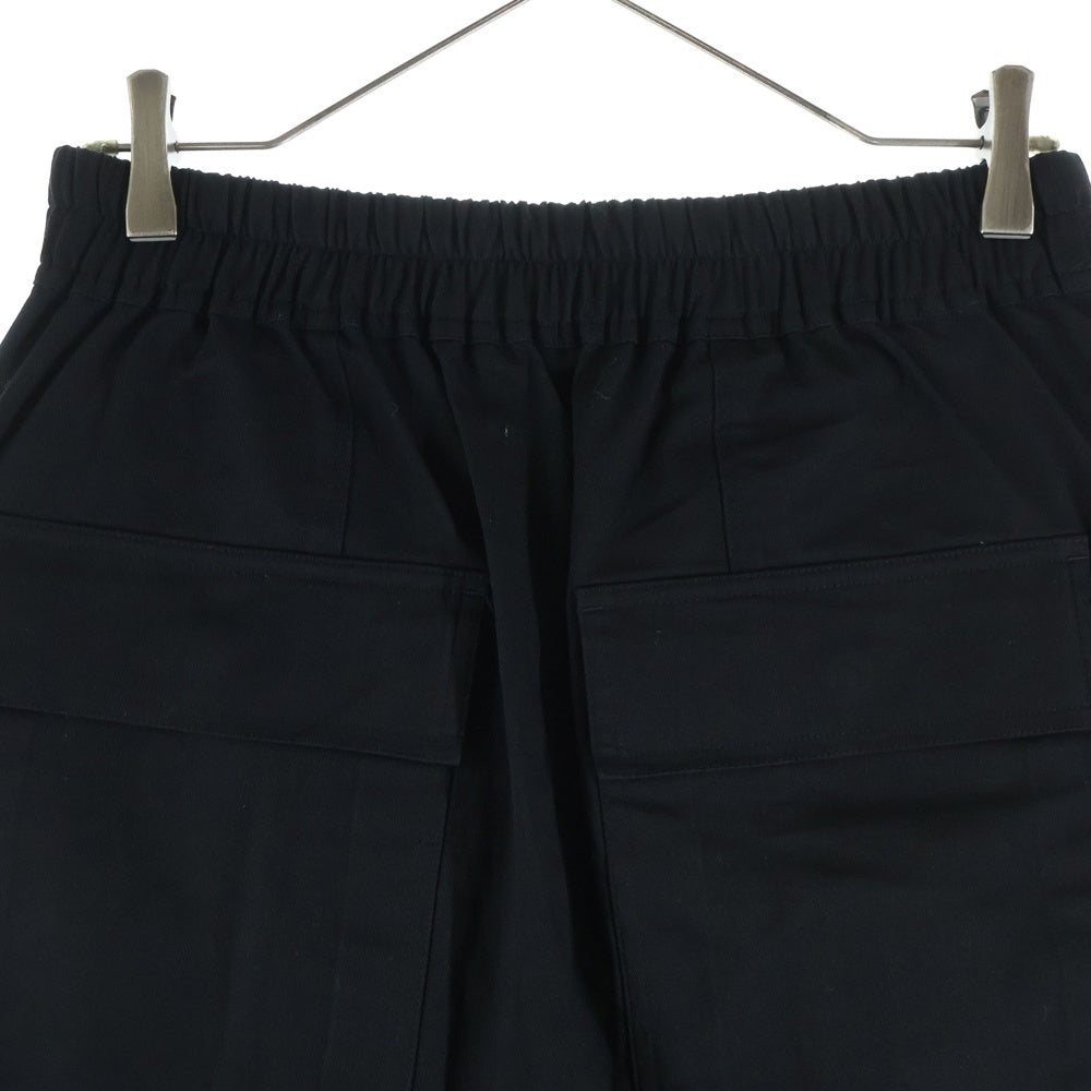 Rick Owens(リックオウエンス) 22SS Drawstring Cropped Pants ナイロン切替 ドローストリング クロップドパンツ ブラック RU01B1381-DLNBRX
