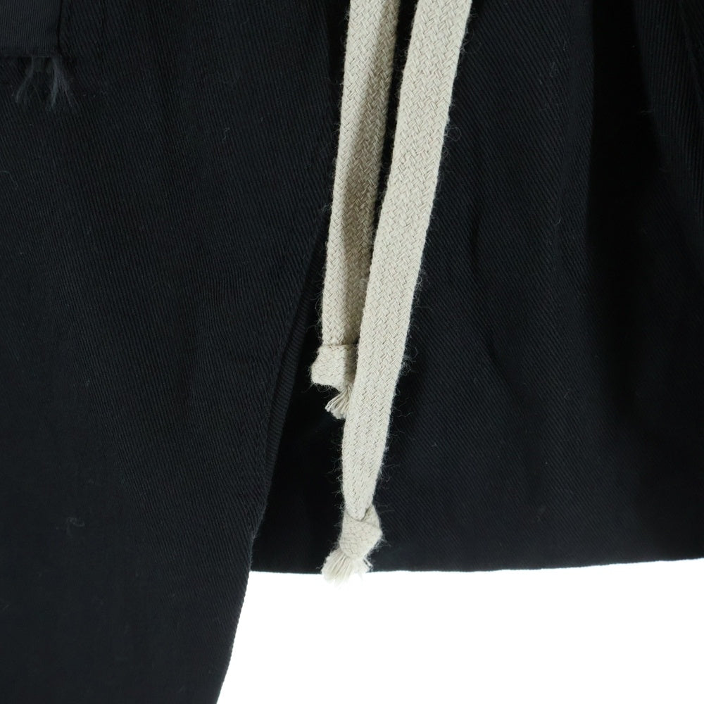 Rick Owens(リックオウエンス) 22SS Drawstring Cropped Pants ナイロン切替 ドローストリング クロップドパンツ ブラック RU01B1381-DLNBRX