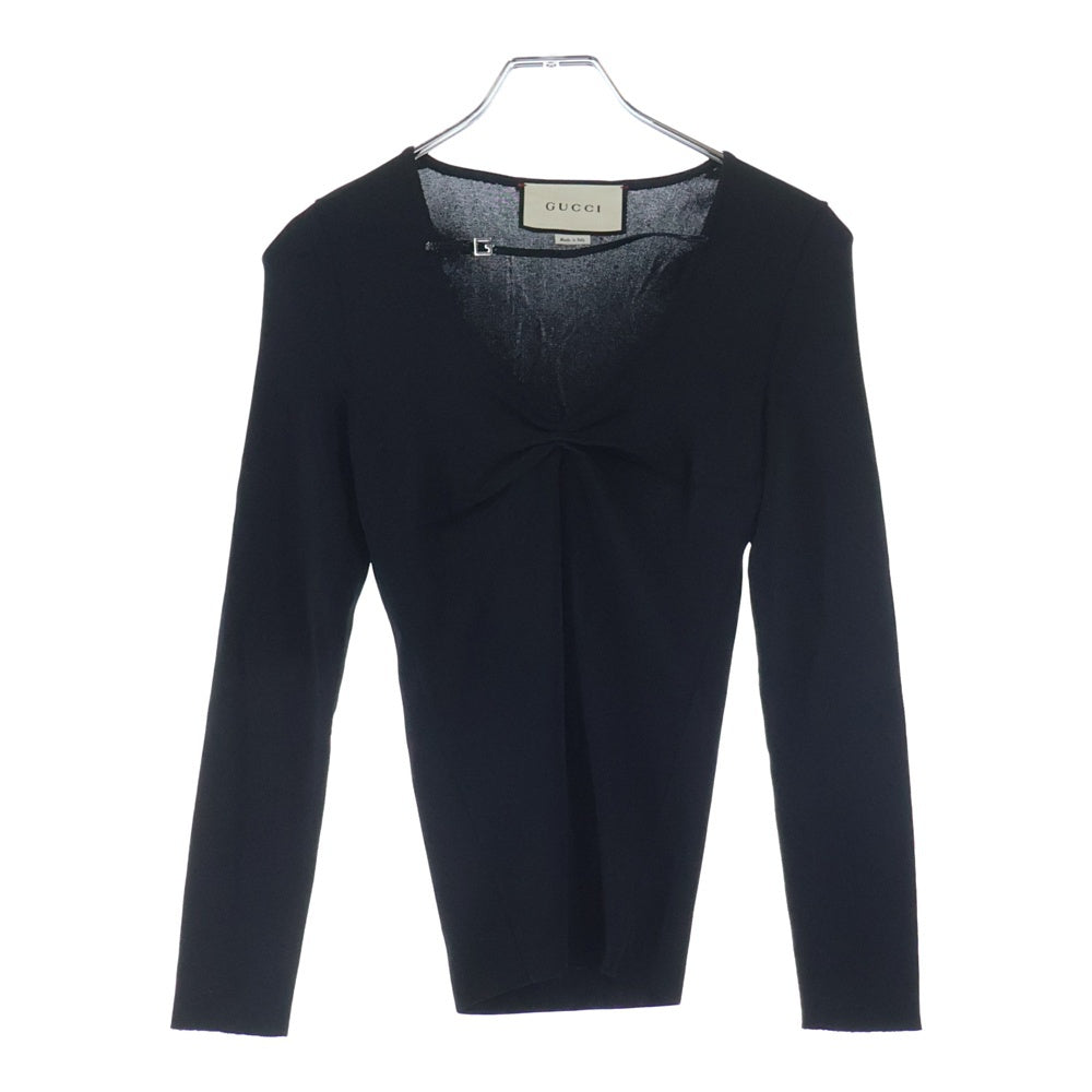 GUCCI(グッチ) Knit Tops レーヨン混 ニットトップス ブラック レディース 623598 XKBBB