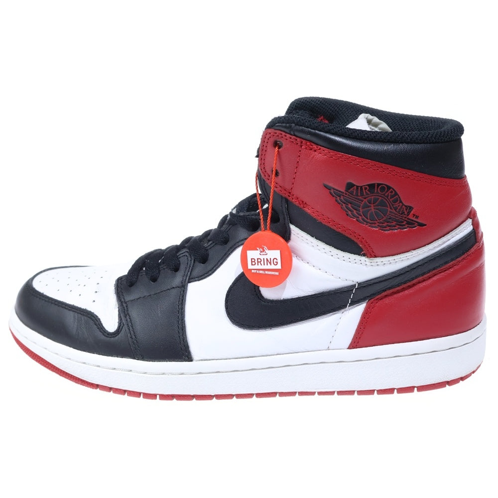 NIKE(ナイキ) 【観賞用 2013年製】 AIR JORDAN1 RETRO HIGH OG エアジョーダン1 ハイカットスニーカー つま黒 ブラック/レッド/ホワイト US10/28.0cm 555088-184