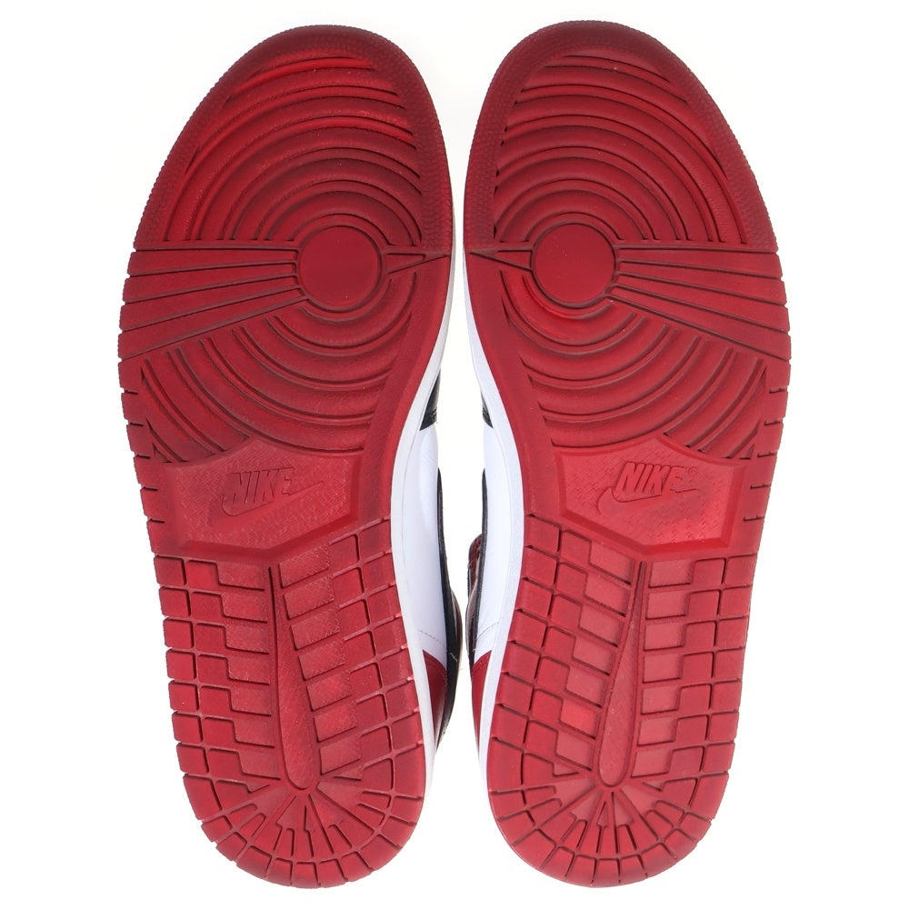 NIKE(ナイキ) 【観賞用 2013年製】 AIR JORDAN1 RETRO HIGH OG エアジョーダン1 ハイカットスニーカー つま黒 ブラック/レッド/ホワイト US10/28.0cm 555088-184