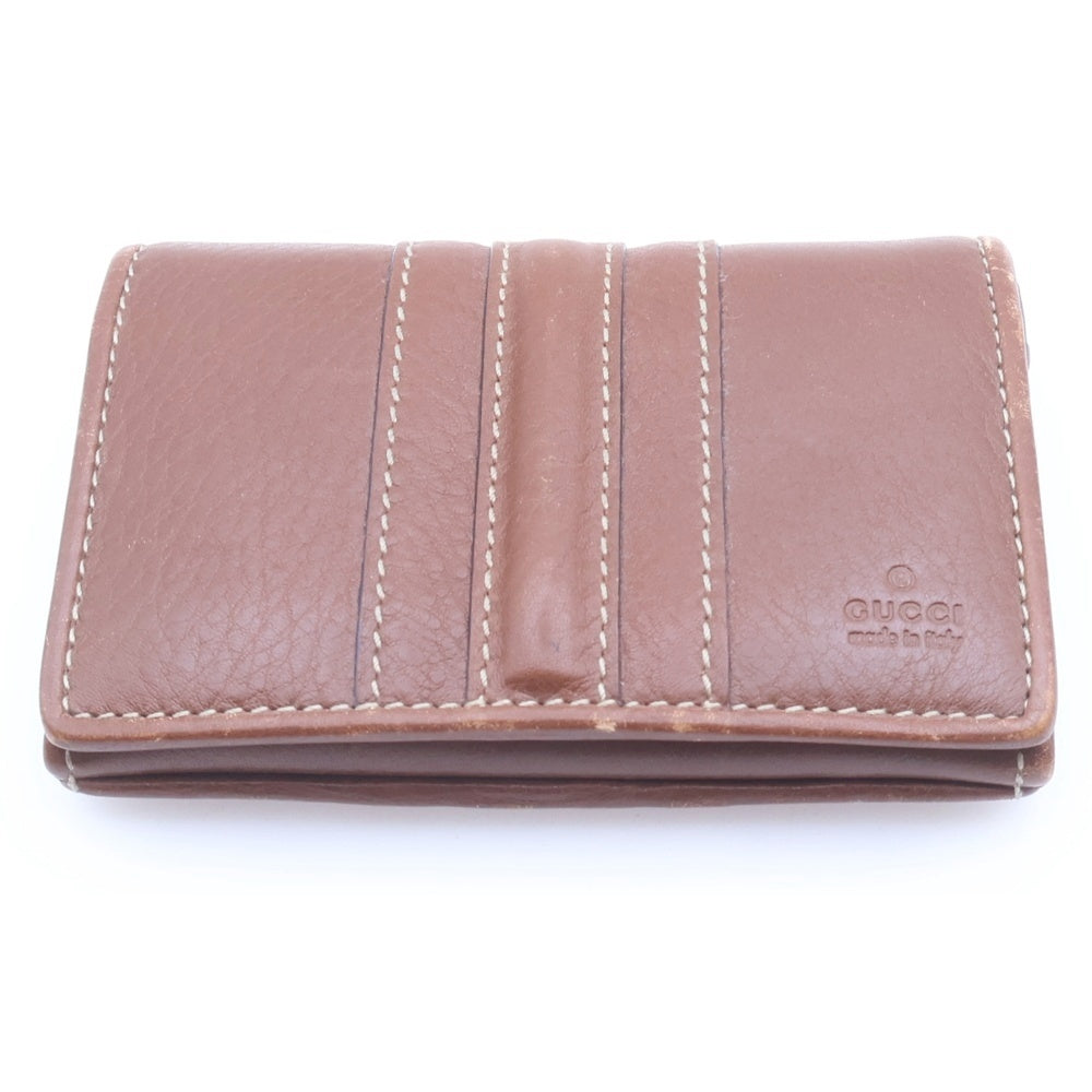 GUCCI(グッチ) Leather Card Cade レザーカードケース 名刺入れ ブラウン 233061