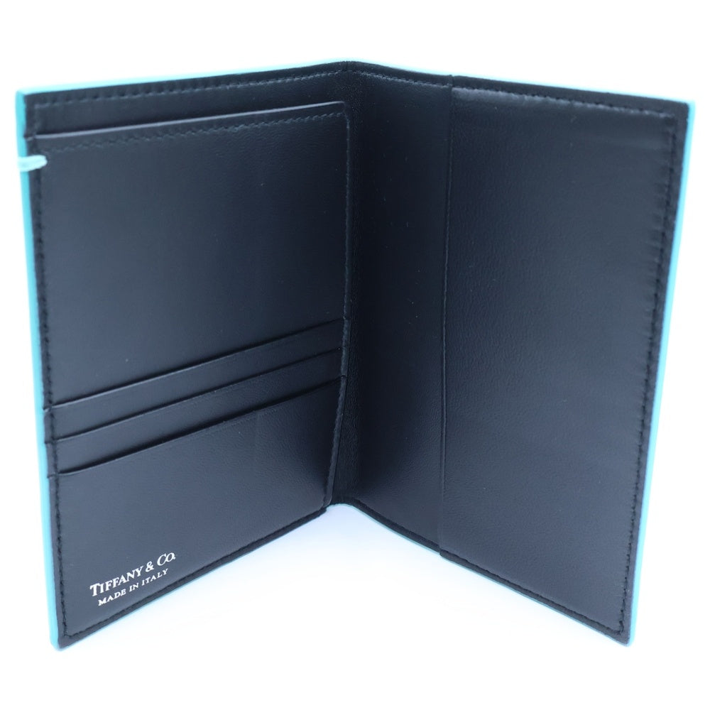 TIFFANY & Co.(ティファニー) Passport Case レザーパスポートケース ブルー レディース