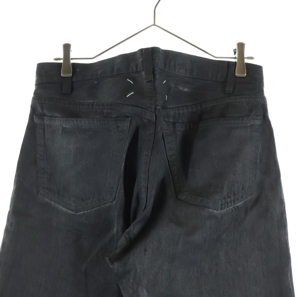 Maison Margiela(メゾンマルジェラ) 00AW Artisanal アーティザナル ペンキコーティングデニムパンツ ブラック