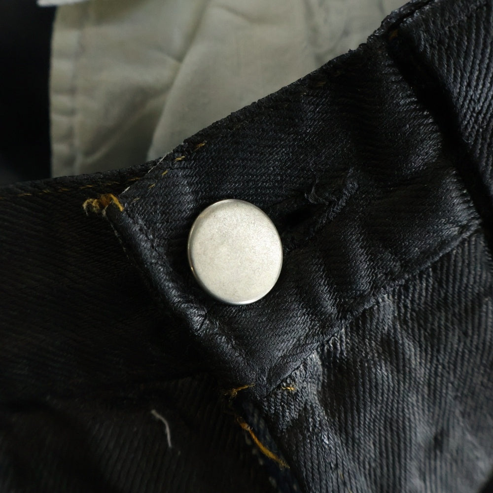 Maison Margiela(メゾンマルジェラ) 00AW Artisanal アーティザナル ペンキコーティングデニムパンツ ブラック
