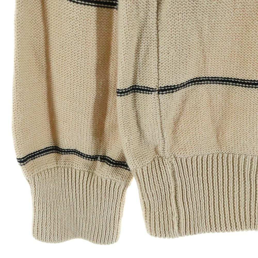 Maison Margiela(メゾンマルジェラ) ミスディアナ期 Vネックボーダー ニットセーター ベージュ