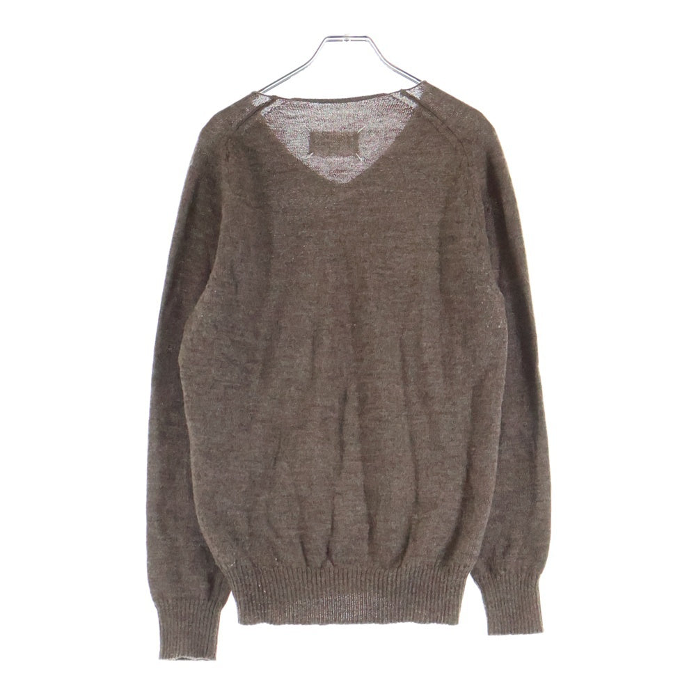 Maison Margiela(メゾンマルジェラ) ミスディアナ期 Vネックニットセーター ブラウン