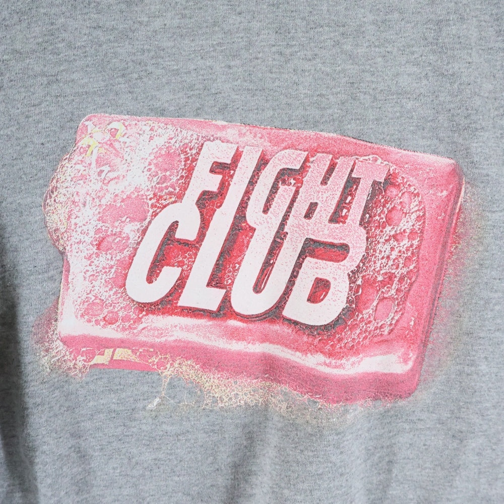 VINTAGE(ヴィンテージ) 90s FIGHT CLUB LOGO TEE ORIGINAL ASH GREY TEE ファイトクラブ ロゴプリント半袖Tシャツ カットソー グレー
