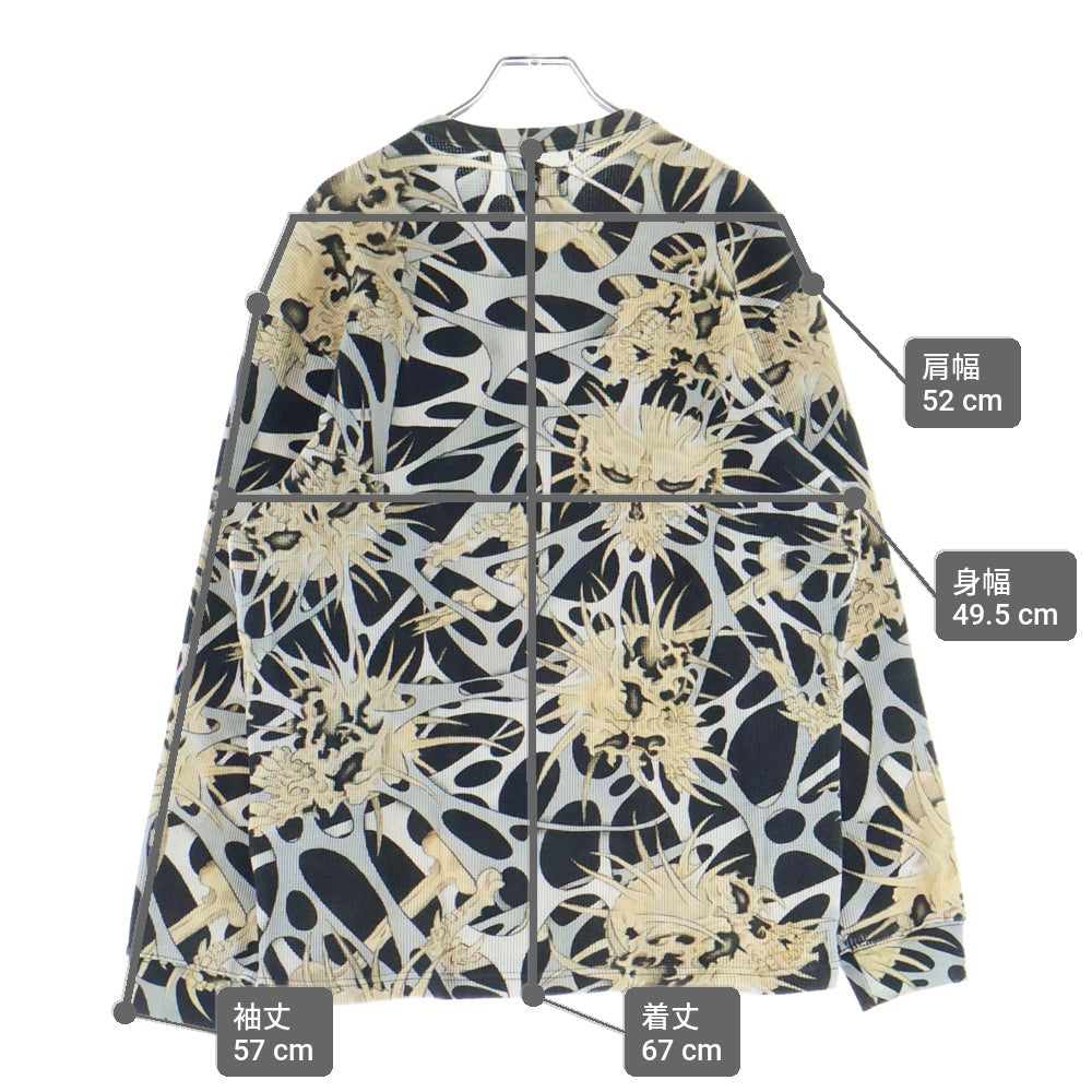 SUPREME(シュプリーム) 25AW ×Y's by Yohji Yamamoto Thermal スカル総柄 サーマル 長袖Tシャツ マルチ