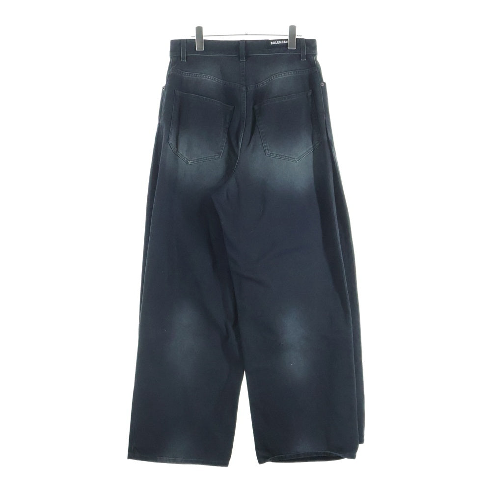 BALENCIAGA(バレンシアガ) 23AW DOUBLE FRONT WIDE LEG JEANS 767979 TNW11 ダブルフロント ワイドレッグジーンズ デニムパンツ インディゴ