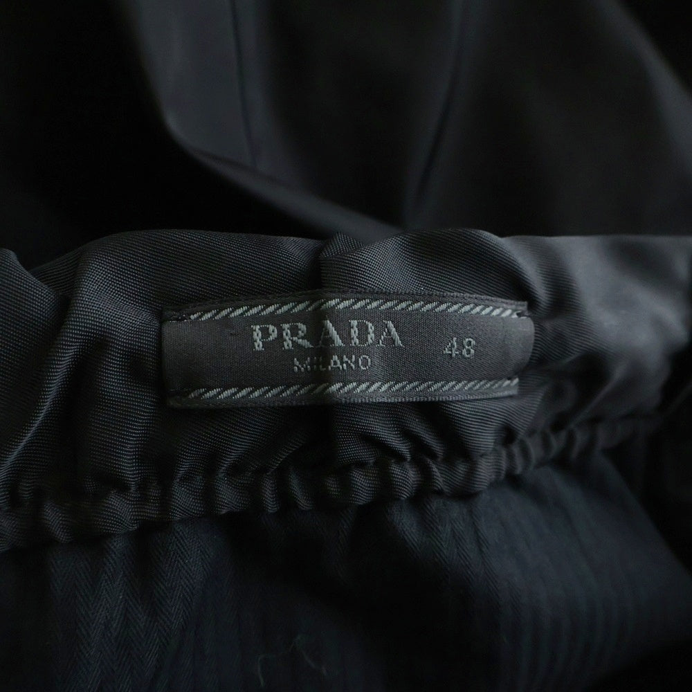 PRADA(プラダ) 18SS Tape Logo Nylon Pants 裾テープロゴ ナイロンカーゴパンツ ブラック UP0008