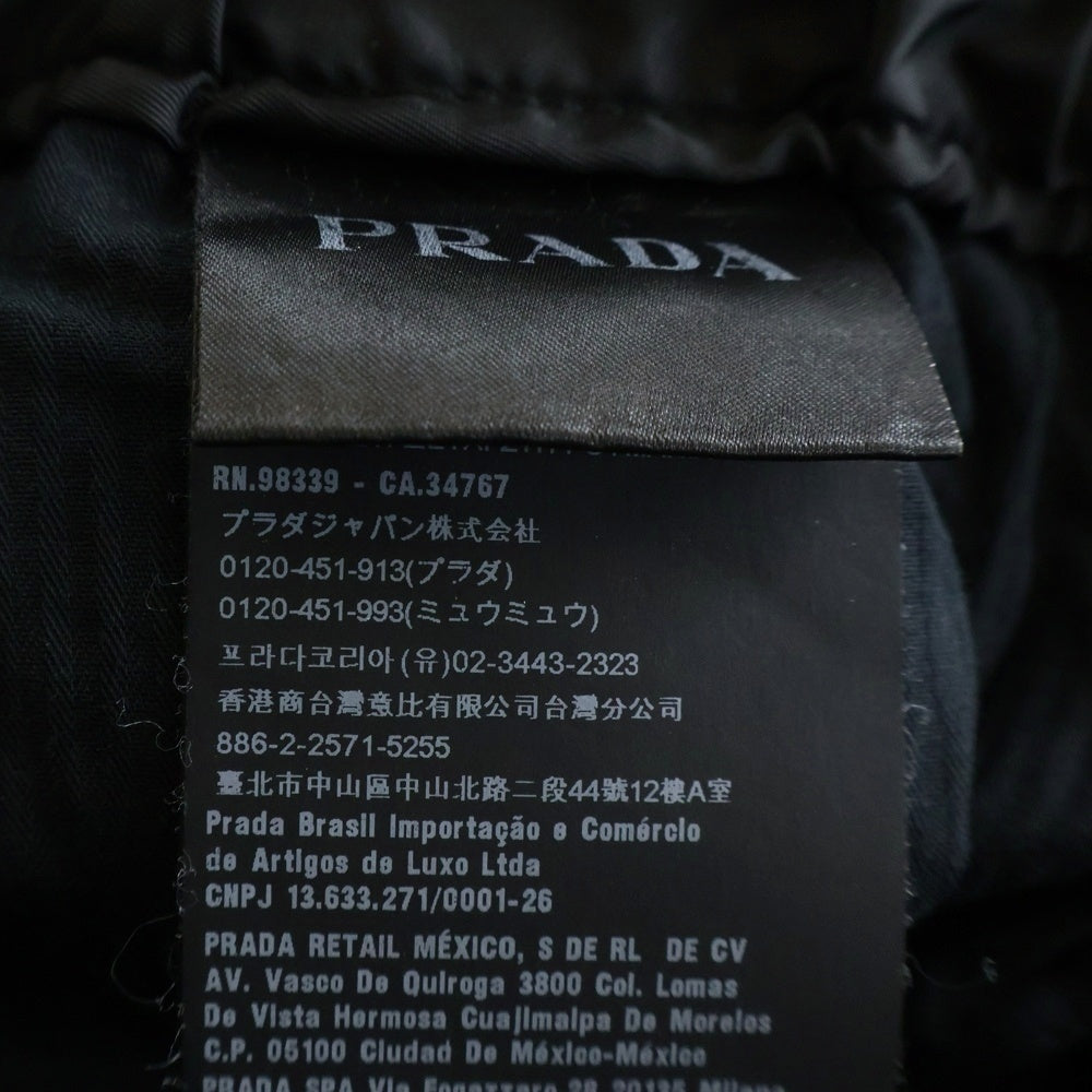 PRADA(プラダ) 18SS Tape Logo Nylon Pants 裾テープロゴ ナイロンカーゴパンツ ブラック UP0008