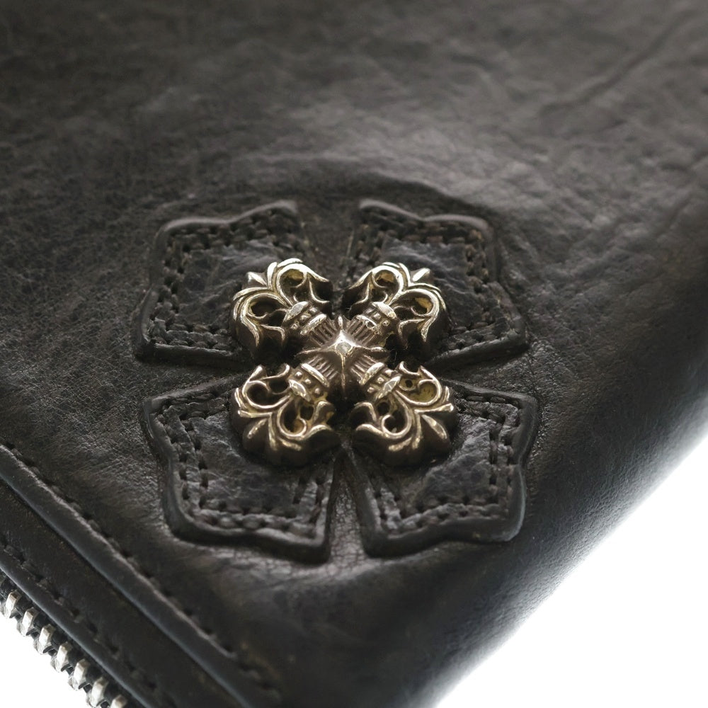 CHROME HEARTS(クロムハーツ) REC F ZIP フィリグリープラス ラウンドジップ長財布 ウォレット ブラック