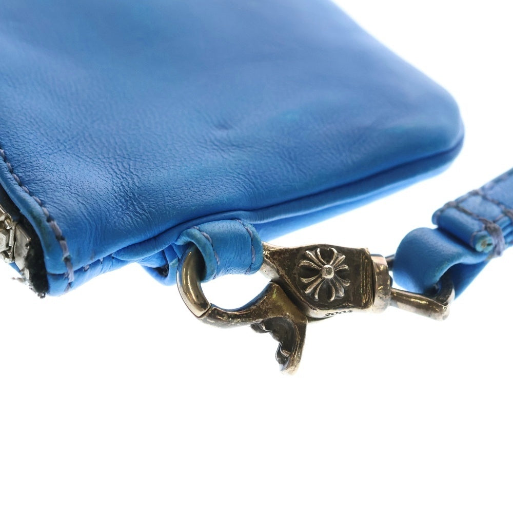CHROME HEARTS(クロムハーツ) ZPR CHG WRISTLET ストラップ付きチェンジパース財布 ブルー