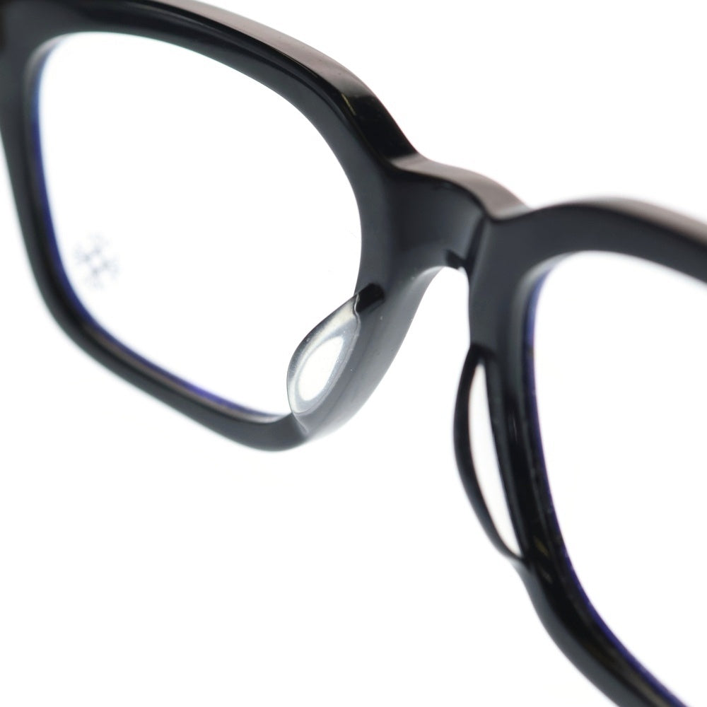 CHROME HEARTS(クロムハーツ) COX UCKER CHクロステンプル ウェリントンアイウェア 眼鏡 ブラック/ゴールド