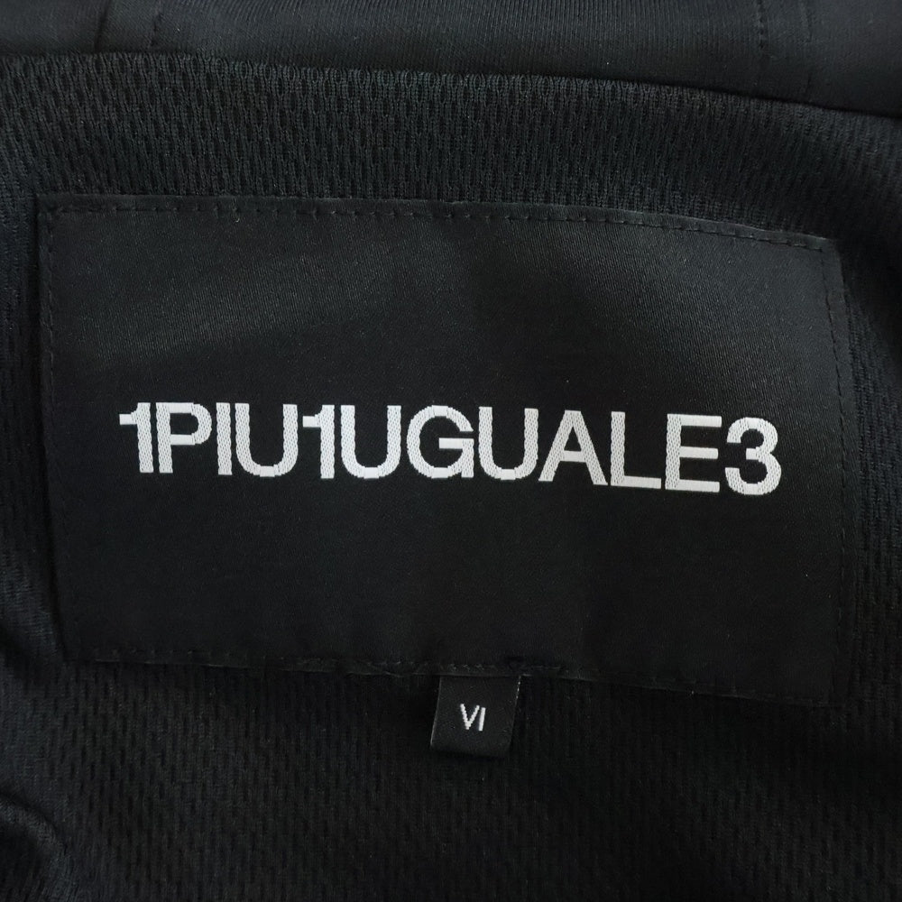 1 PIU 1 UGUALE 3(ウノピゥウノウグァーレトレ) Track Jacket ロゴ刺繍 トラックジャケット ブラック