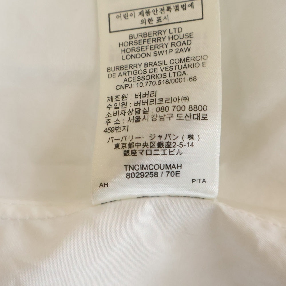 BURBERRY(バーバリー) Rubber Logo Shirt ラバーロゴ 長袖シャツ ホワイト 8029258
