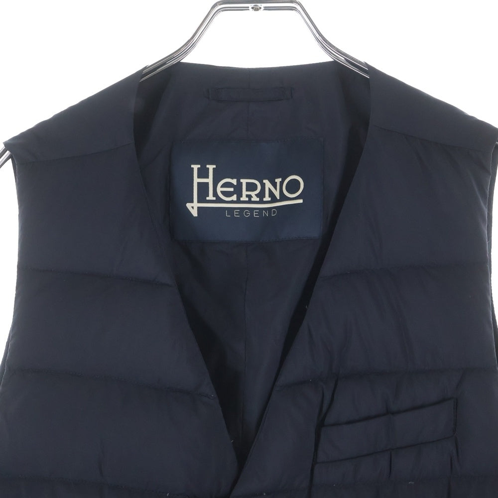 HERNO(ヘルノ) Vest シングルジレ 羽毛ナイロンベスト ブラック PI002ULE