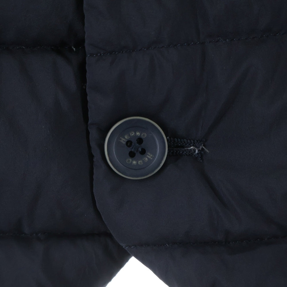 HERNO(ヘルノ) Vest シングルジレ 羽毛ナイロンベスト ブラック PI002ULE