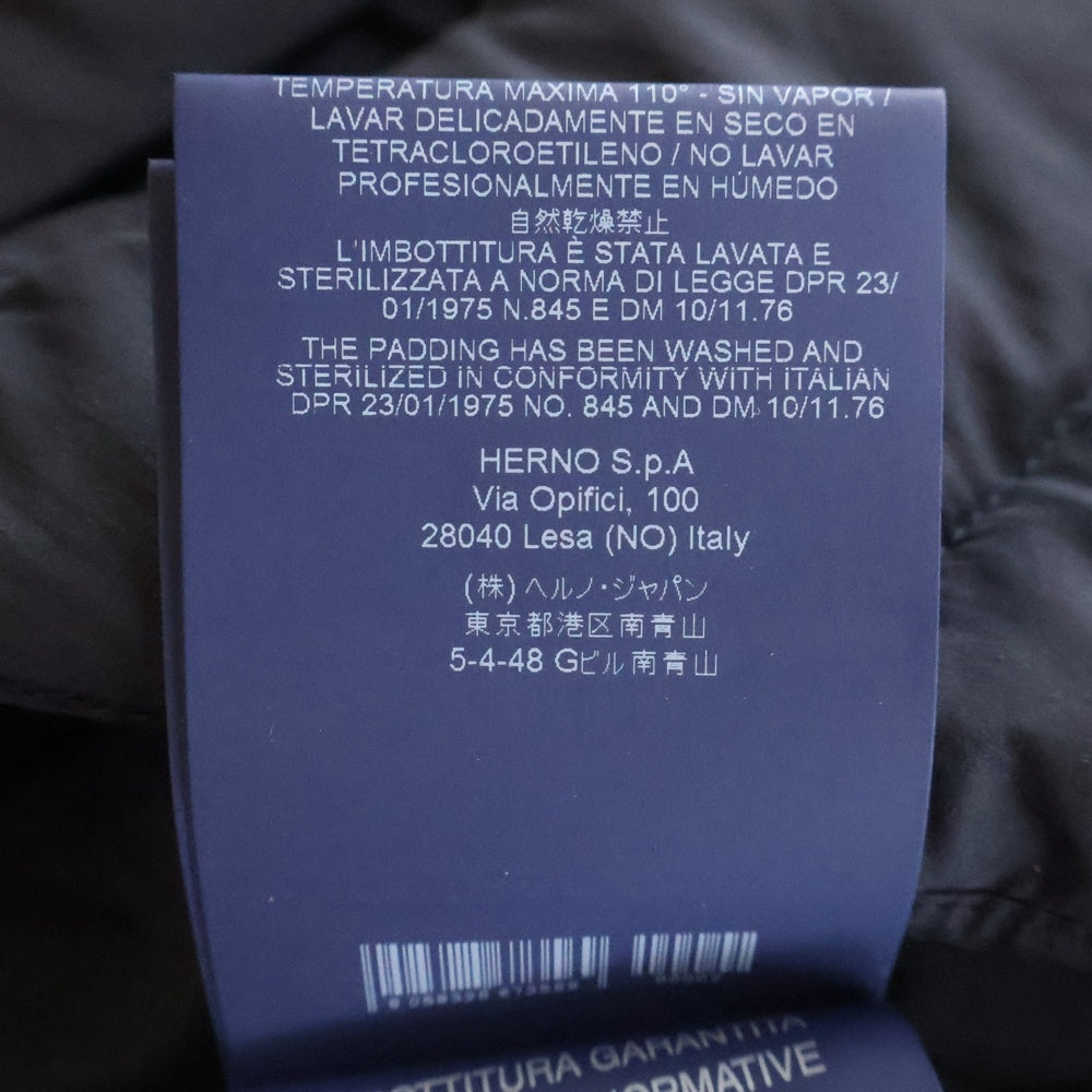 HERNO(ヘルノ) Vest シングルジレ 羽毛ナイロンベスト ブラック PI002ULE