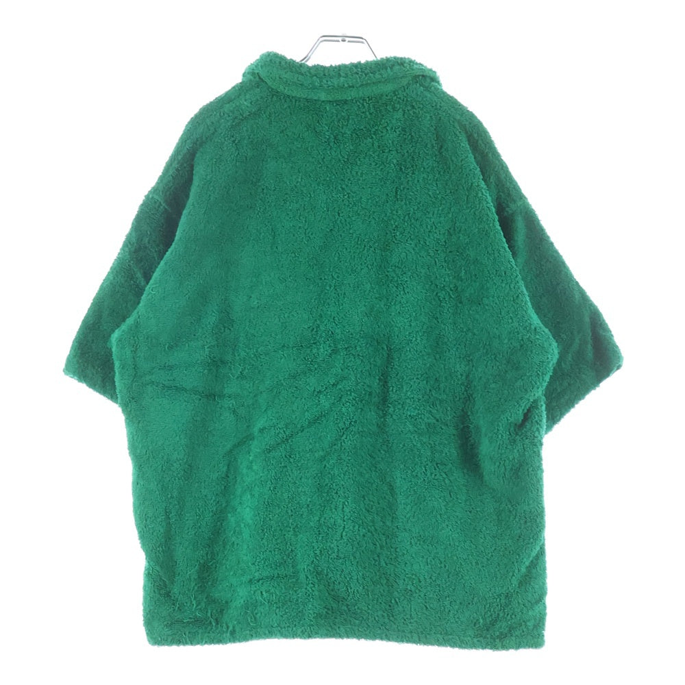 HUMAN MADE(ヒューマンメイド) Pile Aloha Shirt ロゴ刺繍 パイル地 半袖シャツ グリーン