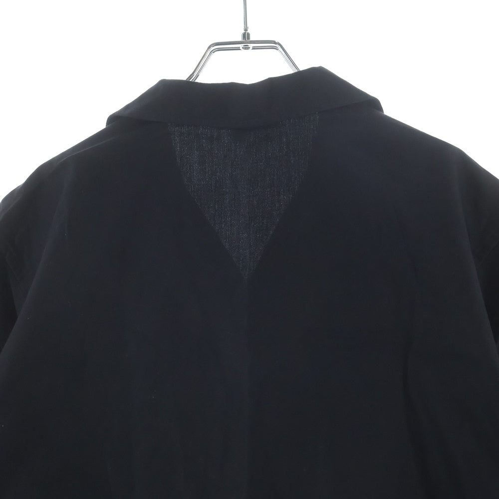 KITH(キス) Silk Cotton Thompson Camp Collar Shirt シルク混 半袖シャツ ブラック