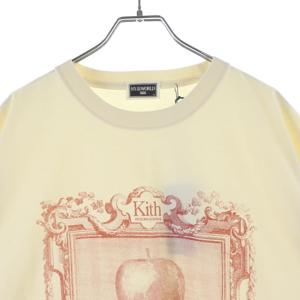 KITH(キス) NY To The World Liberty Apple Flame Vintage Tee 半袖Tシャツ アイボリー