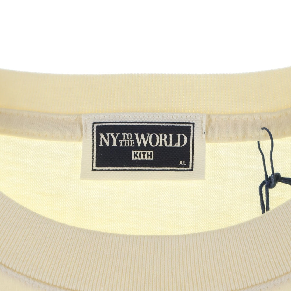KITH(キス) NY To The World Liberty Apple Flame Vintage Tee 半袖Tシャツ アイボリー