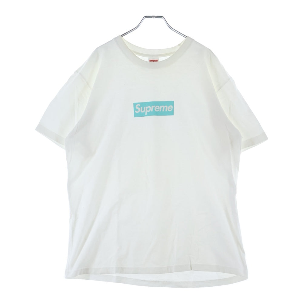 SUPREME(シュプリーム) 21AW ×Tiffany&Co Box Logo Tee ティファニー ボックスロゴ半袖Tシャツ ホワイト