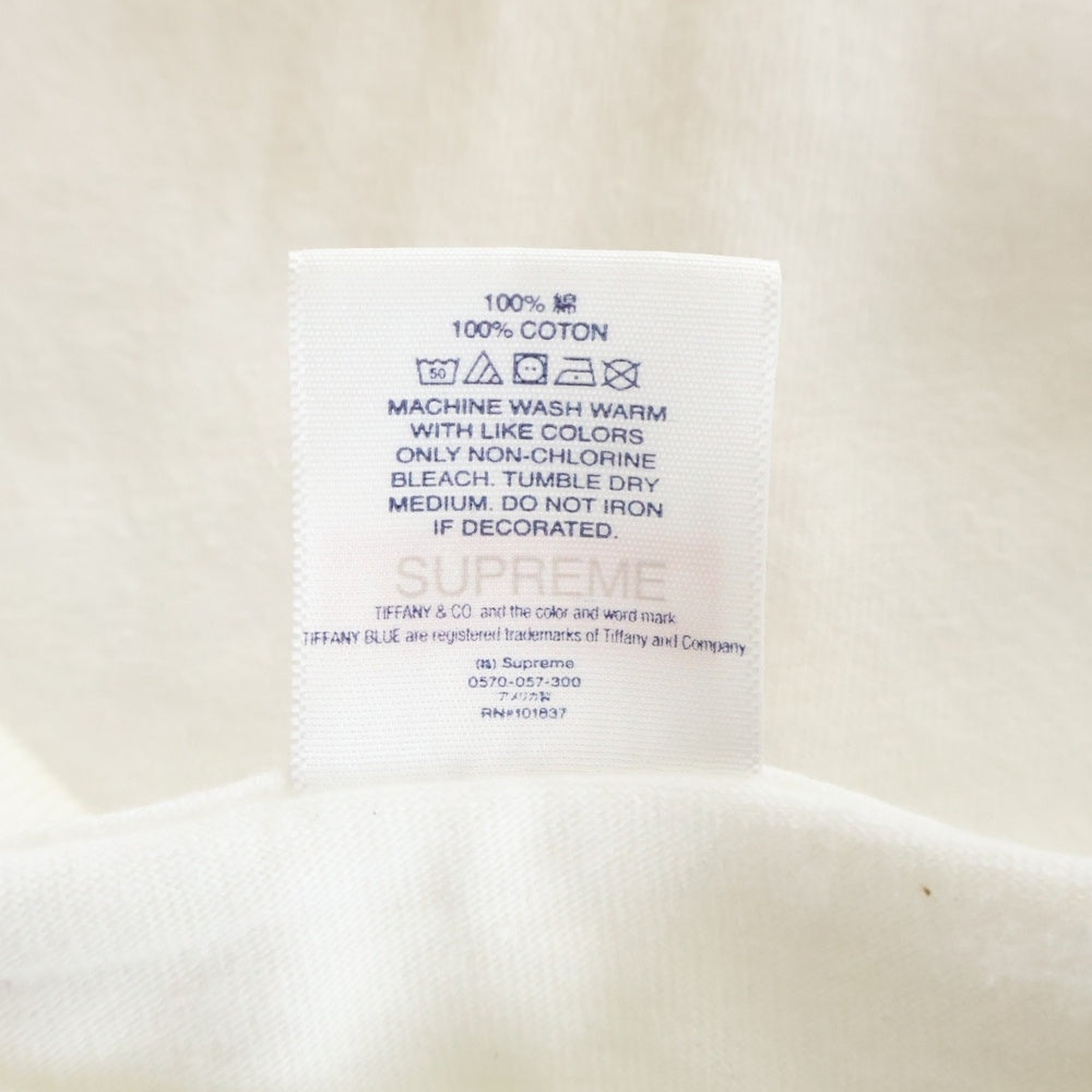 SUPREME(シュプリーム) 21AW ×Tiffany&Co Box Logo Tee ティファニー ボックスロゴ半袖Tシャツ ホワイト
