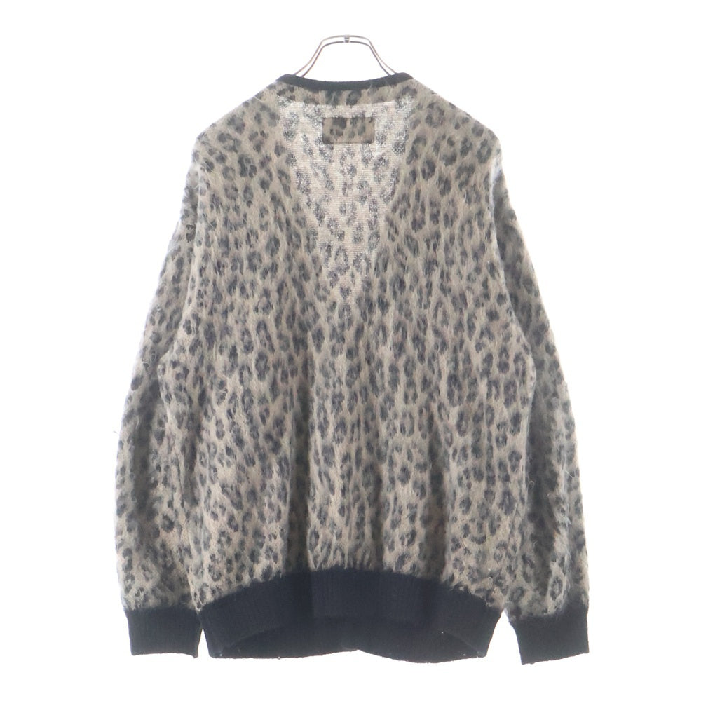 WACKO MARIA(ワコマリア) 23SS LEOPARD MOHAIR KNIT JAQUARD CARDIGAN レオパード モヘアカーディガン ベージュ