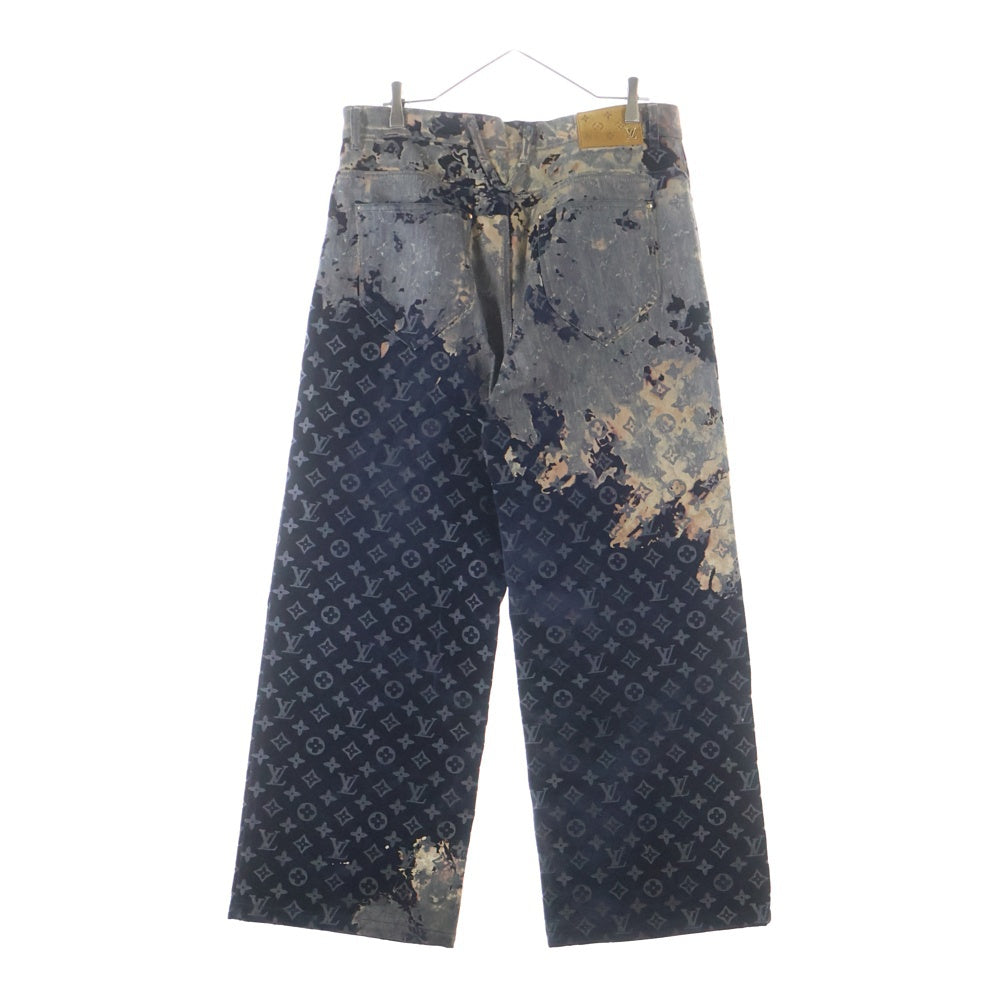 LOUIS VUITTON(ルイヴィトン) 24SS モノグラム ブリーチ ベロア デニムパンツ RM241M FRV HQD02W ネイビー