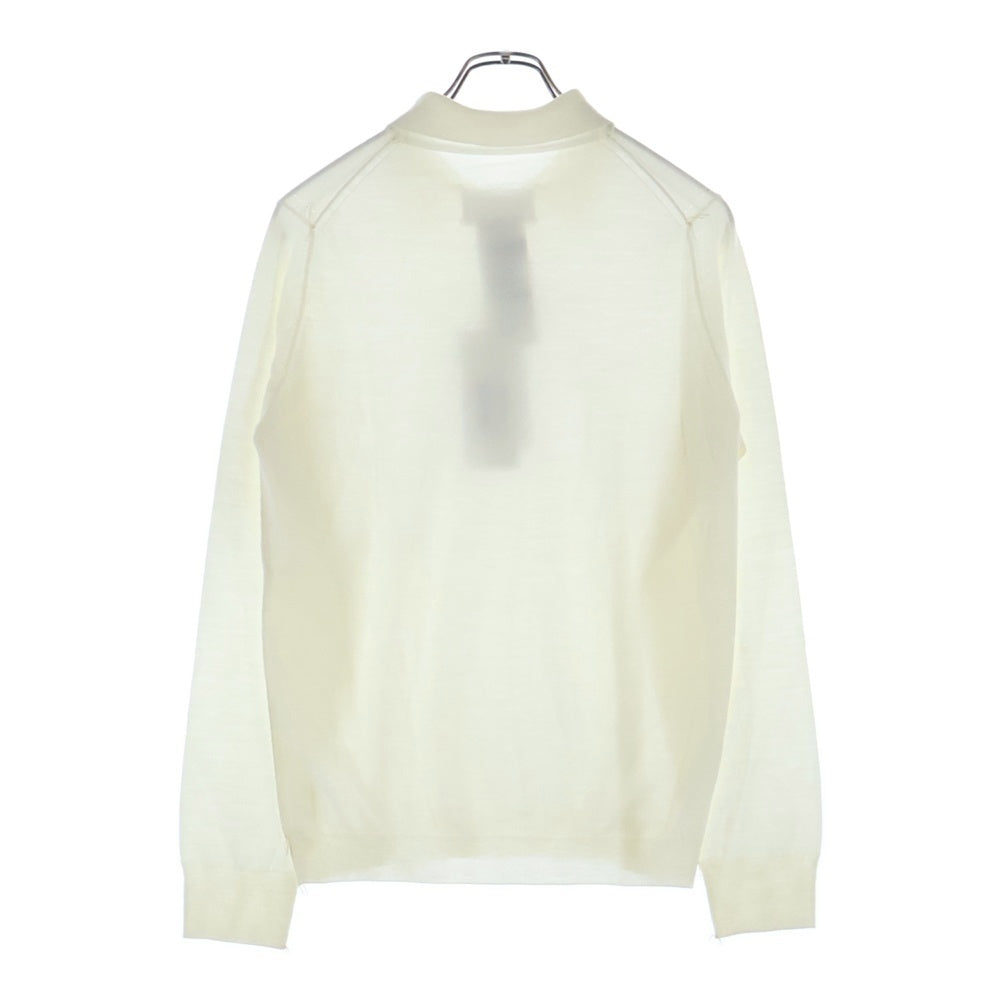 Maison Margiela(メゾンマルジェラ) 24AW ウール ロングスリーブニットポロシャツ S51GL0052 ホワイト
