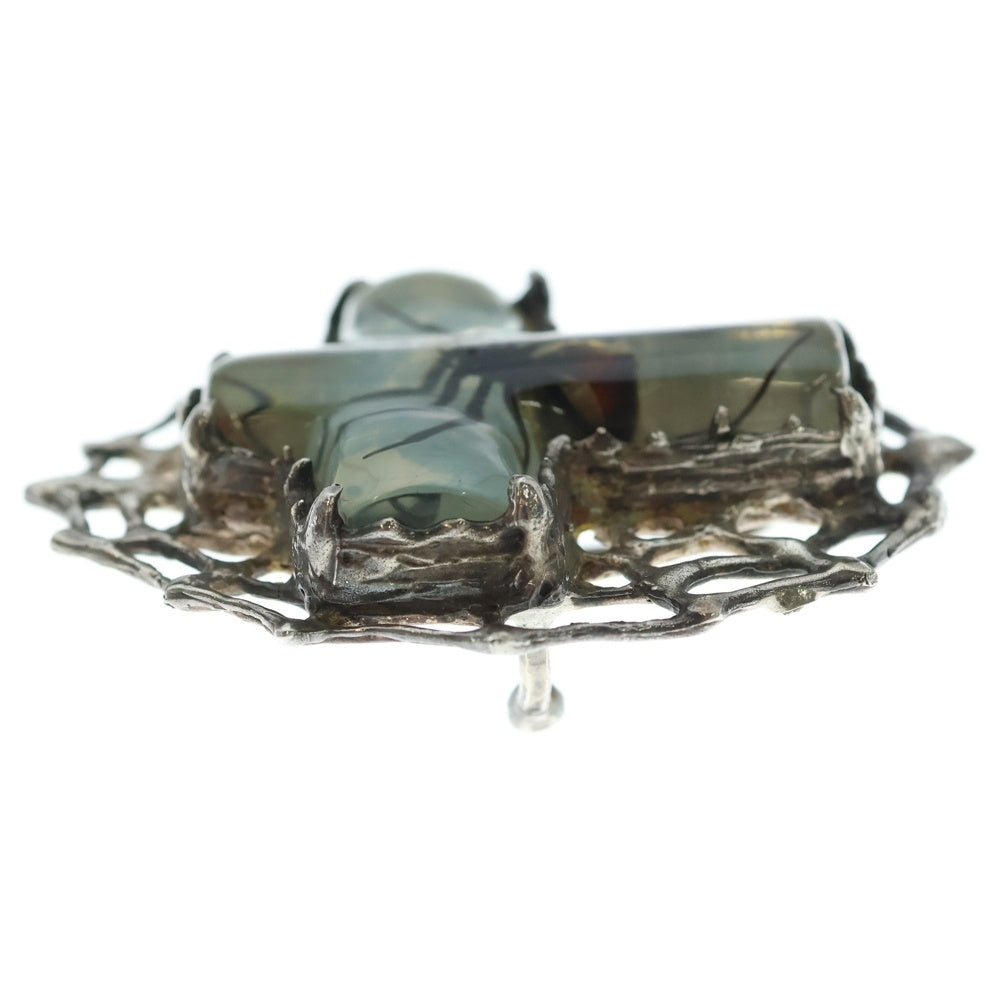 MFM(エムエフエム) LARGE CROSS BELT BUCKLE ラージ クロス スパイダー ベルトバックル ライトブルー/シルバー