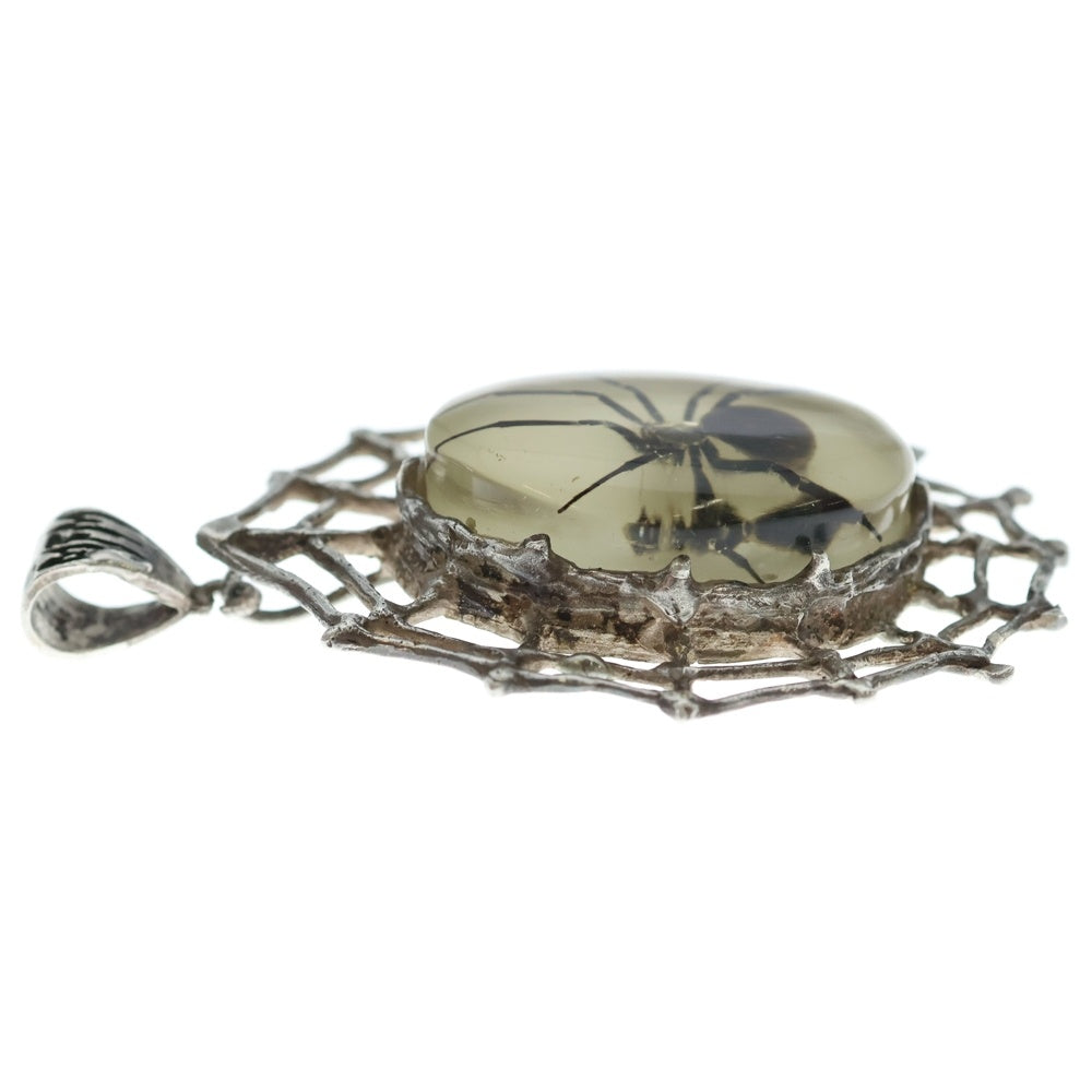 MFM(エムエフエム) LARGE OVAL PENDANT NECKLACE ラージ オーバル スパイダー ペンダントトップ ネックレス ホワイト/シルバー