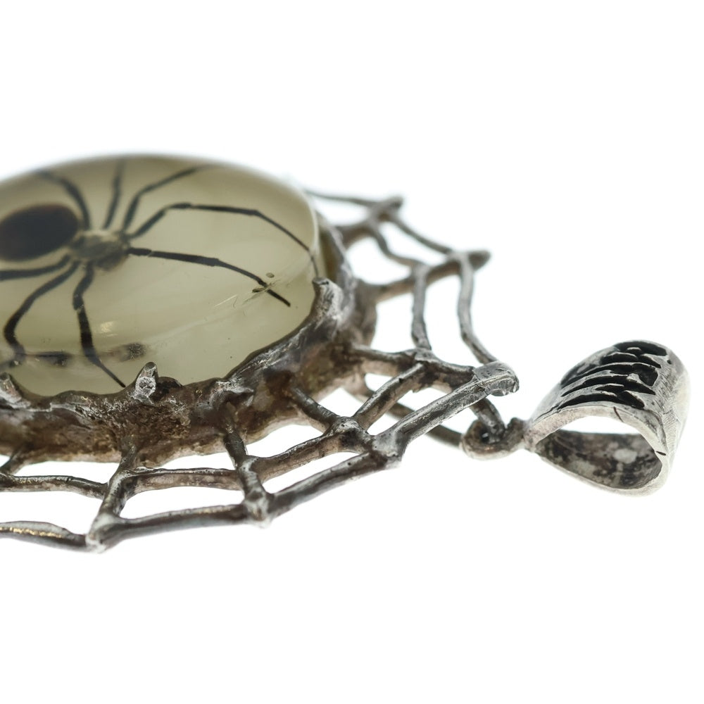MFM(エムエフエム) LARGE OVAL PENDANT NECKLACE ラージ オーバル スパイダー ペンダントトップ ネックレス ホワイト/シルバー
