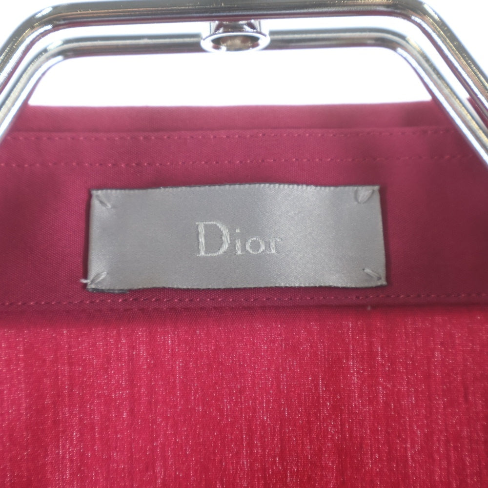 DIOR(ディオール) Bee Shirt Bee刺繍 半袖ドレスシャツ バーガンディー 833C508K1223