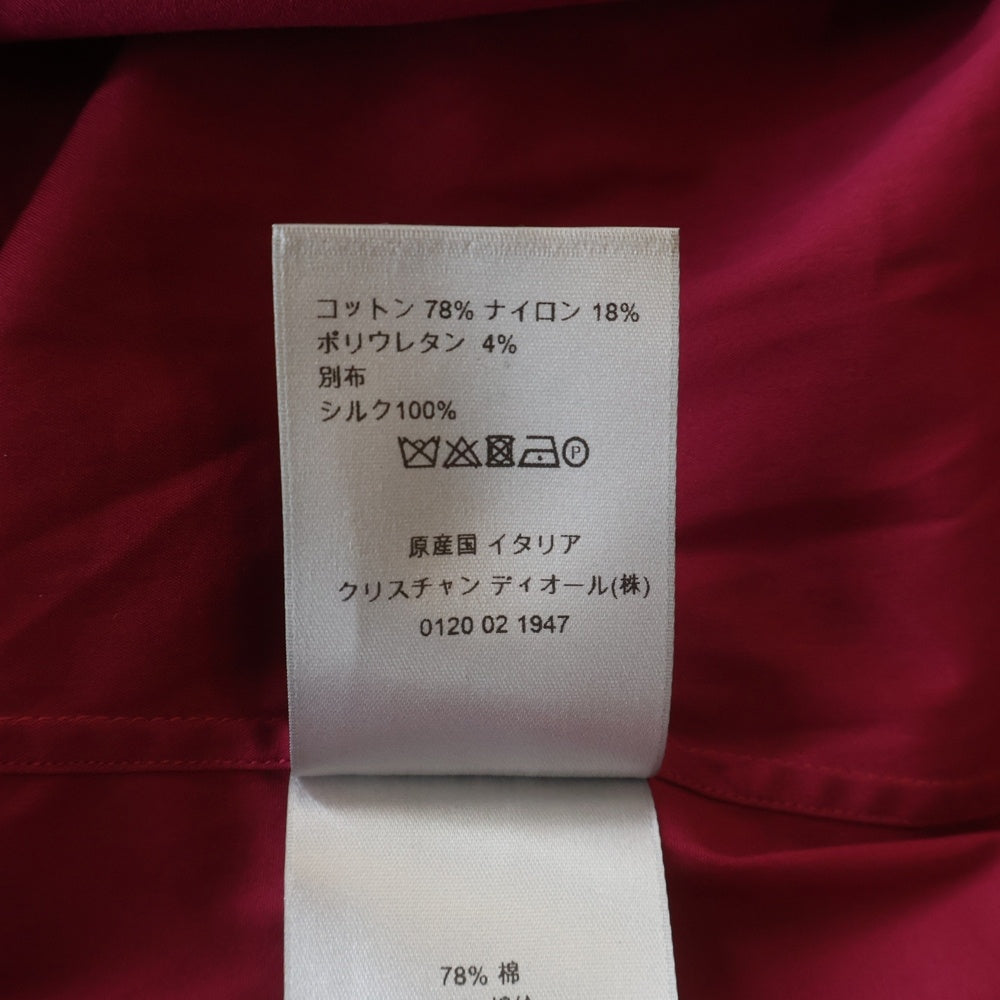 DIOR(ディオール) Bee Shirt Bee刺繍 半袖ドレスシャツ バーガンディー 833C508K1223