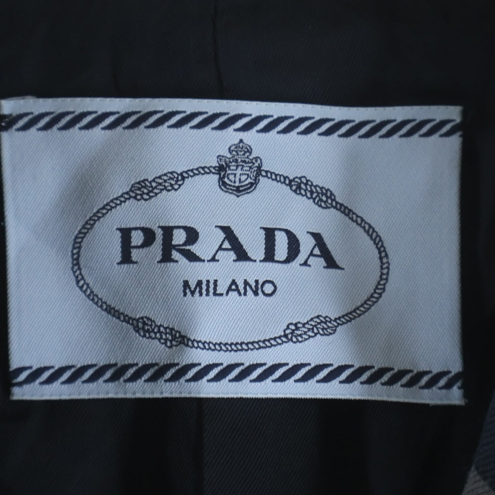 PRADA(プラダ) 2B Tailored Jacket ボーダー テーラードジャケット グレー レディース 0000ET