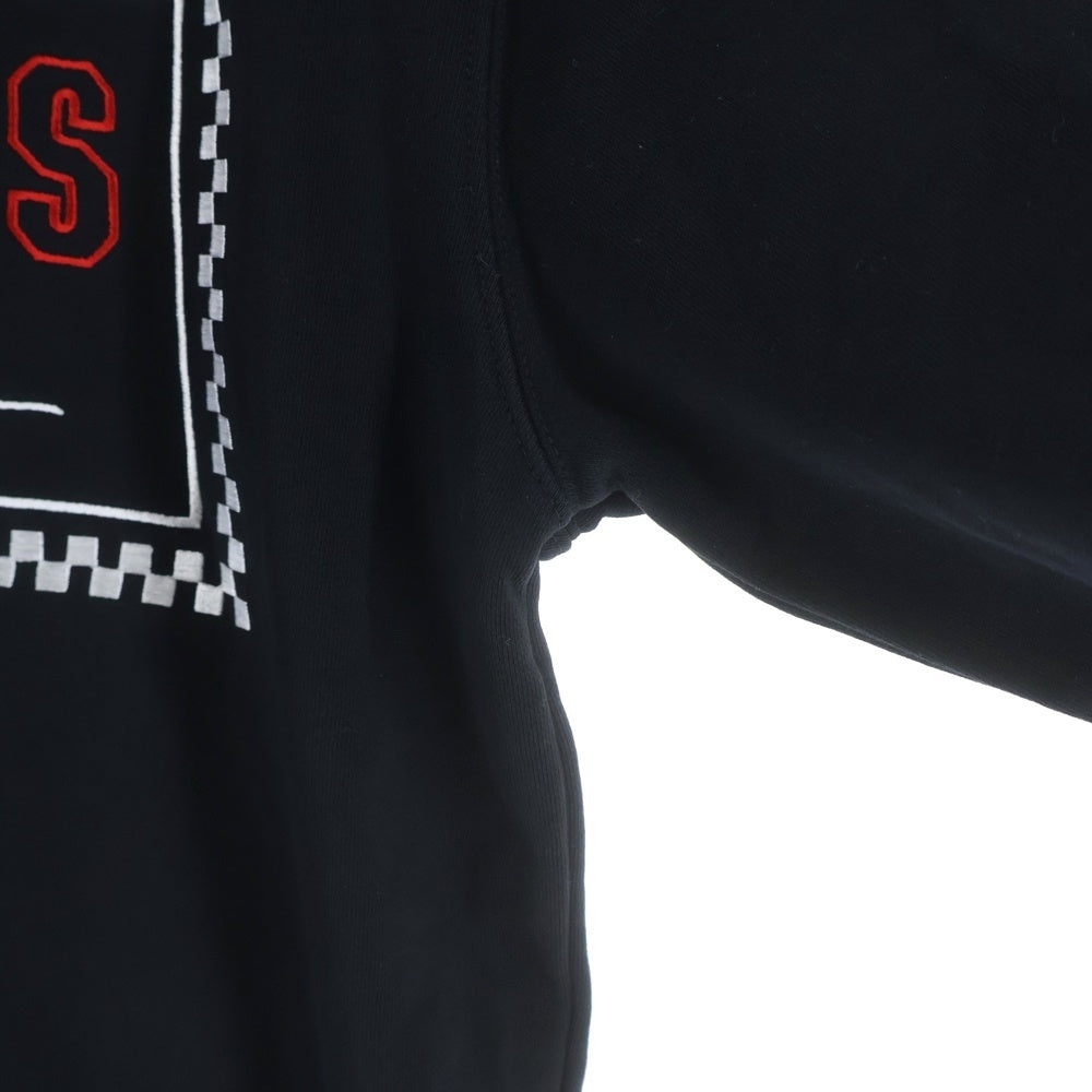 GIANNI VERSACE(ジャンニ ヴェルサーチ) VERSUS Sweatshirt ロゴ刺繍 クルーネックスウェットトレーナー ブラック 368 032 637 949