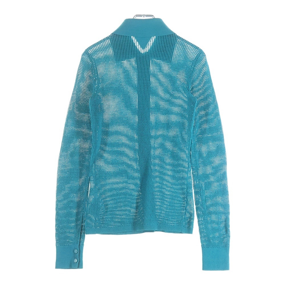 BOTTEGA VENETA(ボッテガヴェネタ) Mesh Knit Cardigan メッシュニットカーディガン 長袖シャツ ブルー 648977 V0BN0