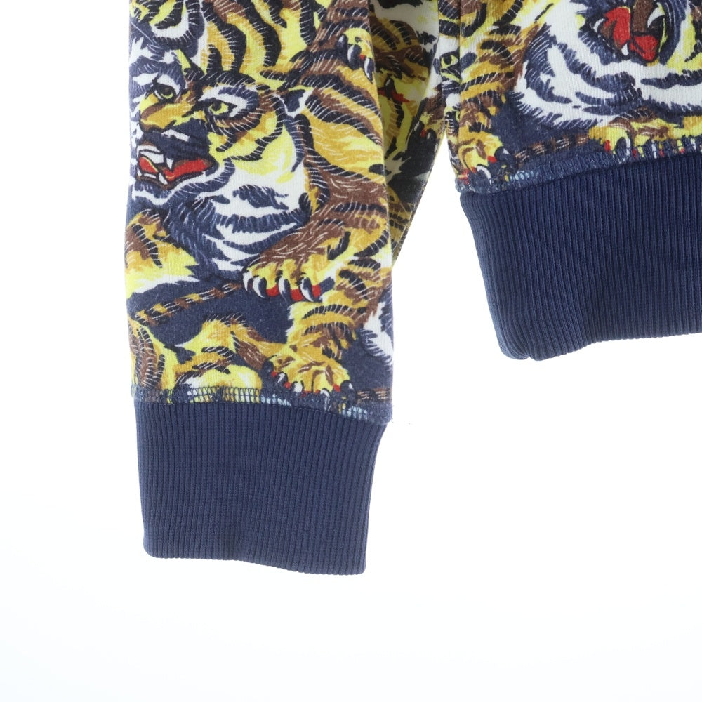 KENZO(ケンゾー) タイガー総柄 クルーネックスウェットトレーナー ネイビー F565SW0584XH