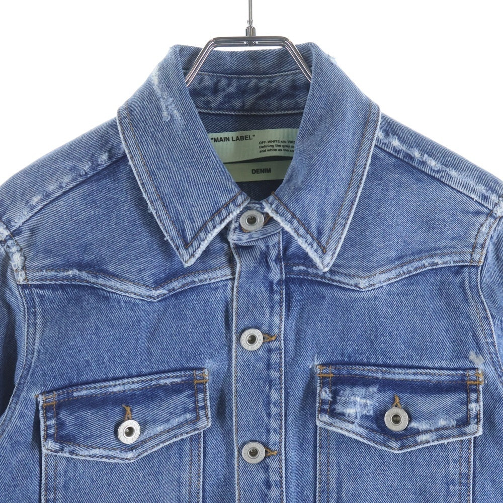 OFF-WHITE(オフホワイト) 18SS Flower Denim Jacket フラワー デニムジャケット インディゴ OWYD001R18386009