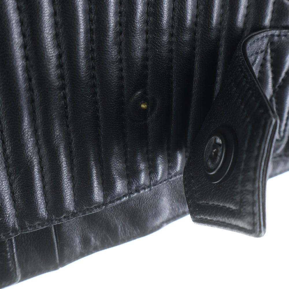FENDI(フェンディ) Gold Edition Studded Leather Jacket スタッズレザージャケット ブラック FPJ662 S8K