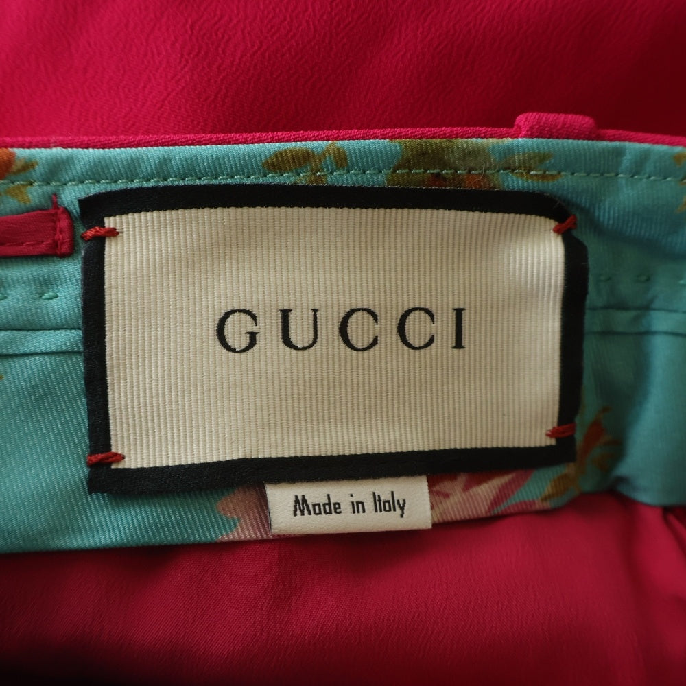 GUCCI(グッチ) Viscose Panst 裾レース レーヨンパンツ ピンク 529540 ZKR01