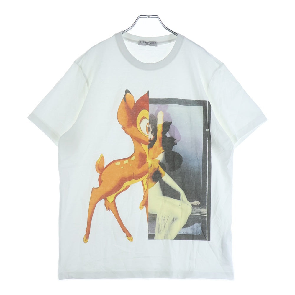 GIVENCHY(ジバンシィ) 19SS ×DISNEY Bambi Oversize Print T-Shirt ディズニー バンビ プリント半袖Tシャツ ホワイト BW700D304U