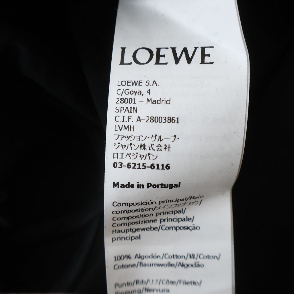 LOEWE(ロエベ) グリッチ アナグラムロゴ刺繍 半袖Tシャツ ブラック H526Y22J61